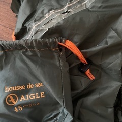 商談★AIGLE ザックカバー レインカバー リュックカバー　45〜55Ｌ用 グリーンの画像