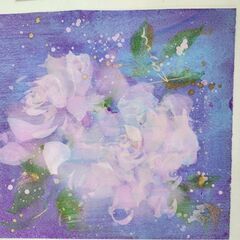 花の絵　ファンタジック水彩画の画像