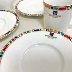 【美品】 DAVID HICKS コーヒーカップ&ソーサー 三客 ロンドンの画像