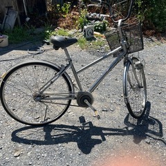 ブリジストン 自転車 ママチャリ アップハンドル 中古 鍵なしの画像