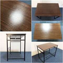 koeki Stork パソコンデスク STW-800D(BR) 弘益 シンプルモダンデザイン作業机 アジャスター付き脚部 ワークトップの画像