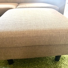 📣《7/27まで》Francfranc（フランフラン）2人掛けソファ＋オットマンセット🛋️【定価78,000円→5,000円】の画像