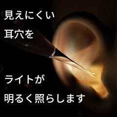 【無料】ライト付き耳かき 充電 ケース付（パープル15個）の画像