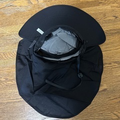 サファリハット　日焼け防止　紫外線　UVカット　首フェイスガード　ブラックの画像