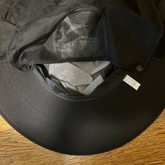 サファリハット　日焼け防止　紫外線　UVカット　首フェイスガード　ブラックの画像