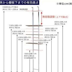 配達可!!ニトリ 突っ張り洗濯機ラック(ホワイト)  収納ラック シェルフ の画像