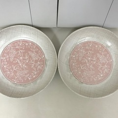 【新品】 京都 たち吉  布目南天 深皿 2枚 磁器 の画像