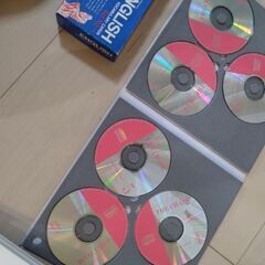 英語学習大量セット　CD⑥枚、テキスト、ノート、ボキャブラリーカード1000枚の画像