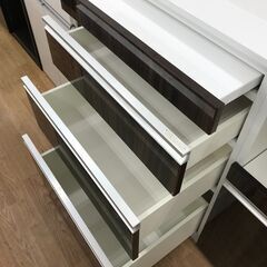★リユースのサカイ春日部店★KJ10951 エスエークラフト キッチンカウンター ダークブラウン H94×W161×D46 クリーニング済みの画像