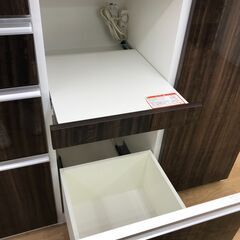 ★リユースのサカイ春日部店★KJ10951 エスエークラフト キッチンカウンター ダークブラウン H94×W161×D46 クリーニング済みの画像