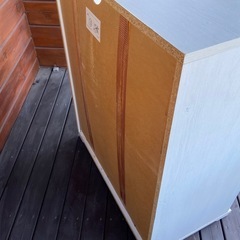 中古　3段収納棚　白の画像