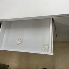 キッチン収納　No.4058　ホワイト　キッチンカウンター　棚　【リサイクルショップどりーむ荒田店】の画像