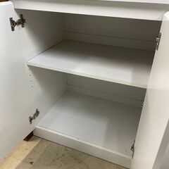 キッチン収納　No.4058　ホワイト　キッチンカウンター　棚　【リサイクルショップどりーむ荒田店】の画像
