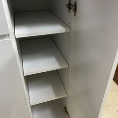 キッチン収納　No.4058　ホワイト　キッチンカウンター　棚　【リサイクルショップどりーむ荒田店】の画像