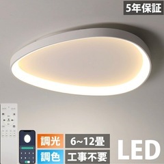 LEDシーリングライト（調光・調色機能付き／北欧風デザイン）8-12畳用の画像