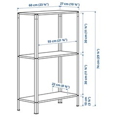 IKEA シェルフユニット 室内 屋外 シルバーの画像