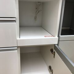 ★リユースのサカイ春日部店★KJ10955 ニトリ 食器棚 ホワイト H191×W90×D51 クリーニング済みの画像