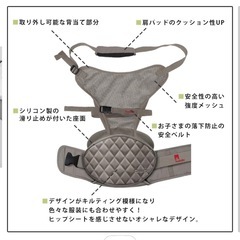 テラスベビー DaGヒップシート（Telasbaby ダッグツー 前抱っこ タテ抱っこ 腰抱っこ 赤ちゃん ベビーグッズ 出産準備 パパ 抱っこ紐 新生児 抱っこバッグ）の画像