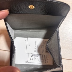 新品未使用　Samantha Thavasa ブラック二つ折り財布の画像