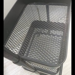 IKEA RÅSKOG ロースコグ ワゴン, ブラック, 35x45x77 cmの画像