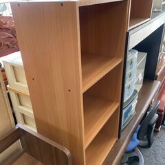 カラーボックス　No.4064　ライトブラウン　棚　収納　【リサイクルショップどりーむ荒田店】の画像