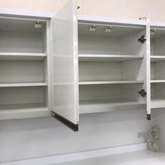★リユースのサカイ春日部店★KJ10956 ニトリ 食器棚 ホワイト H202×W140×D51 クリーニング済みの画像