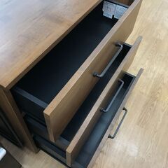 ★リユースのサカイ春日部店★KJ10957 ニトリ チェストラック ブラウン H179×W74×D40 クリーニング済みの画像
