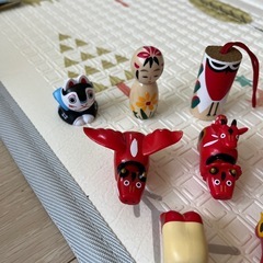赤べこ、こけし　小フィギュアの画像