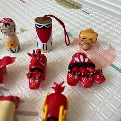 赤べこ、こけし　小フィギュアの画像