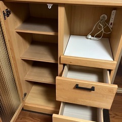 オシャレな食器棚レンジボード【美品】の画像