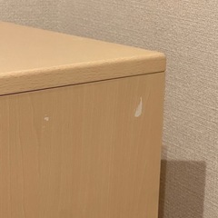 【無料】勉強机用サイドチェスト（3段引き出し）※取手に緩みあり／引き取り限定 の画像