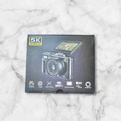 【新品未使用】デジタルカメラ 5K録画 デジカメ 7500万画素 Wi-Fi機能 180度回転の画像