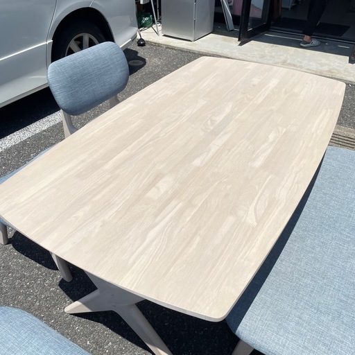 ID:G60204447 食卓3点セット ※天板ヤケ有