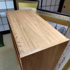 SCENERY 　収納棚　本棚　キャビネット　シェルフ　大きめワイド　木目　ワイド　可動棚　4段の画像