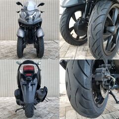 【普通免許仕様もOK】トリシティ155SG37Jマットグレー ETC車載器 グリップヒーター 走行2.5万km台★TRIX★の画像