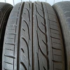 【差し上げます】夏タイヤ 165/55R14 ダンロップ EC202 3本 タイヤのみ 転がし用 ドリケツの画像