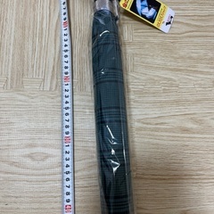新品未使用　ワンタッチ式折りたたみ式傘　のびのびジャンプ　グリーンチェク柄の画像