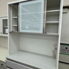★リユースのサカイ春日部店★KJ10959 ニトリ 食器棚 ホワイト H201×W101×D45 クリーニング済みの画像