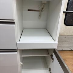 ★リユースのサカイ春日部店★KJ10959 ニトリ 食器棚 ホワイト H201×W101×D45 クリーニング済みの画像