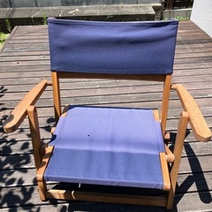 ニトリ 木製ローチェア2つセット希少　アウトドアの画像
