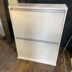 美品 4分別 スチールダストボックス 2×2段 ホワイトの画像