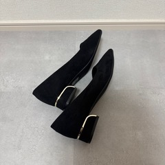 【試着のみ】ローヒール パンプス　スウェードの画像