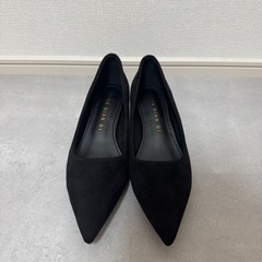 【試着のみ】ローヒール パンプス　スウェードの画像