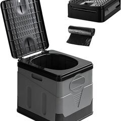 蓋付きの携帯便器 一体折畳み式簡易トイレ防災用軽量 水洗い可 キャンプ、登山、旅行、建設現場　転売OK　　倒産品　まとめ売り　ネット商材　アマゾン引き上げ商品　メルカリ　副業の画像