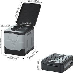 蓋付きの携帯便器 一体折畳み式簡易トイレ防災用軽量 水洗い可 キャンプ、登山、旅行、建設現場　転売OK　　倒産品　まとめ売り　ネット商材　アマゾン引き上げ商品　メルカリ　副業の画像