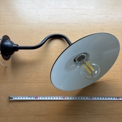 DIY 笠松電機　レトロブラケットライト　ブラック　LED電球付きの画像