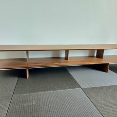 ウォールナット テレビボード幅 約200cmの画像