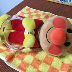 【知育子供】4点 アンパンマン タオルハンガー タオル/かるた/DVD おけいこブック やなせたかし めばえの画像