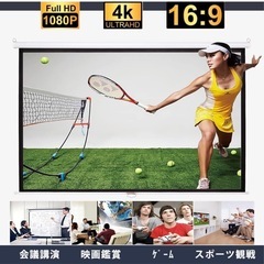 【新品・未使用】プロジェクタースクリーン100インチ16:9の画像