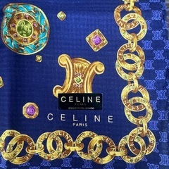 CELINE ネイビー ハンカチの画像